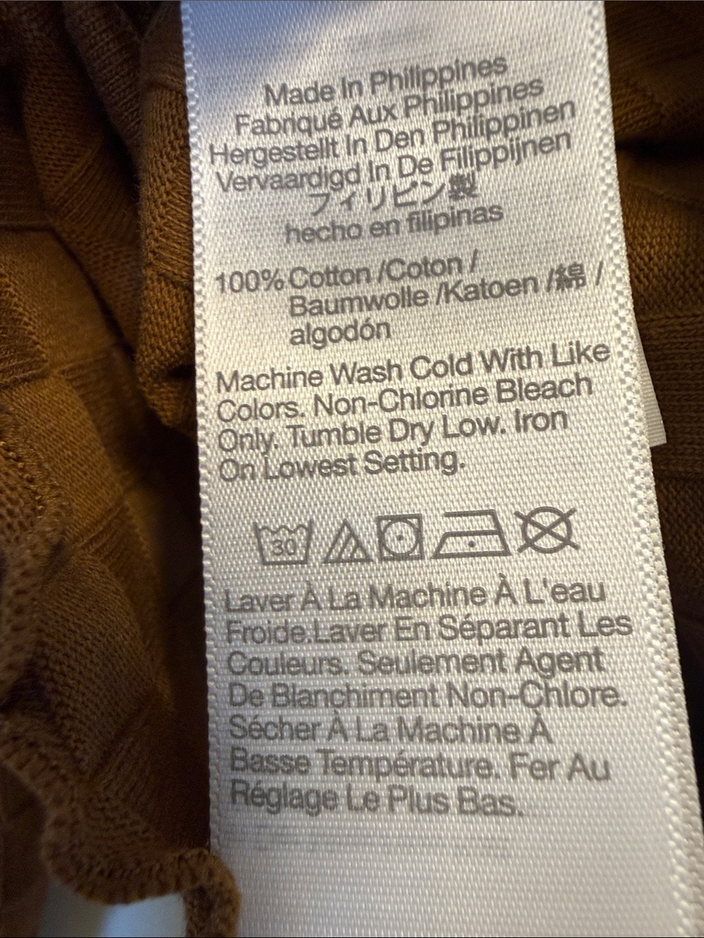 Madewell Checker Knit Button-Front Cardigan - Caramel Brown - Picture 5 of 5
